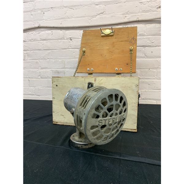 Antique Sterling Siren Fire Alarm Company Siren Horn