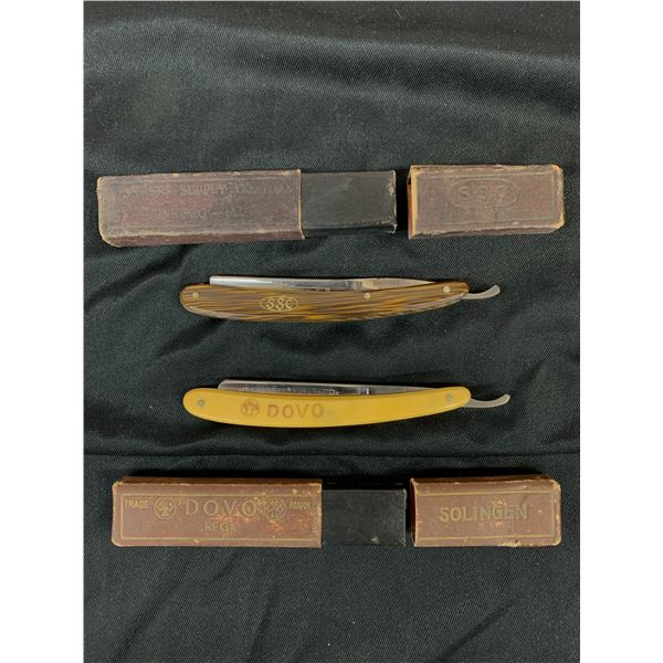 Lot of 2 Antique Straight Razors Sanders Special Winnipeg, Dovo Special Solingen Germany