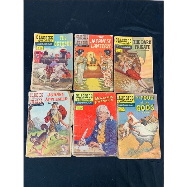 Lot of 6 Vintage Classics Comics / Westerns Etc
