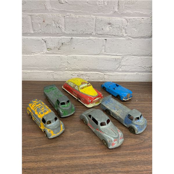 Lot of Diecast London Toy Cars and Tin Litho Car