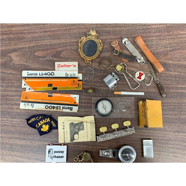 Junk Drawer Lot Bottle Openers, Whistle, Fobs, Etc