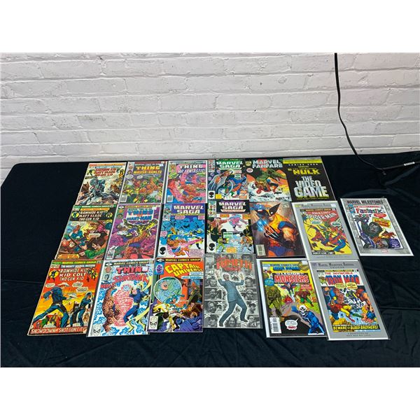 Lot of 19 Comic Books The Amazing Spider-Man, Marvel Saga, Marvel Fanfare, Rawhide Kid, etc
