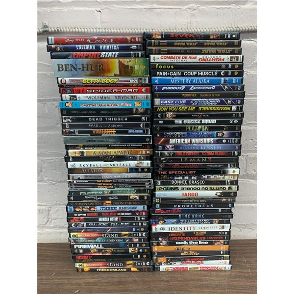 Lot of approx 74 DVD Movies , The Pianist, Walk The Line, Expendables, Star Wars, GI Joe, etc