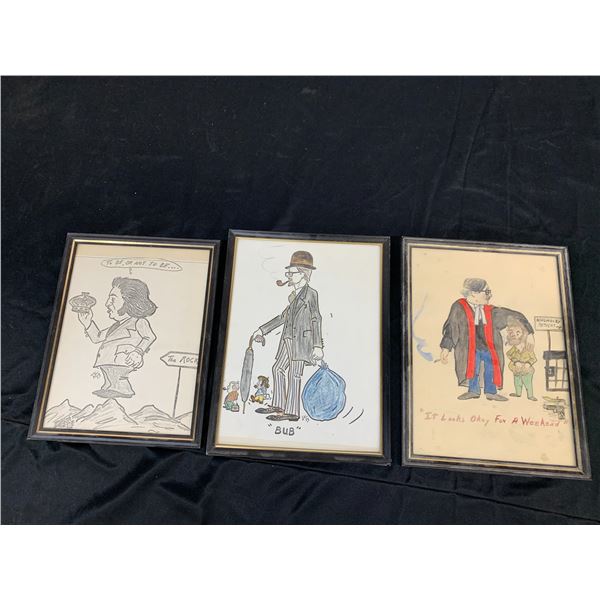 Caricature Sketches, Framed