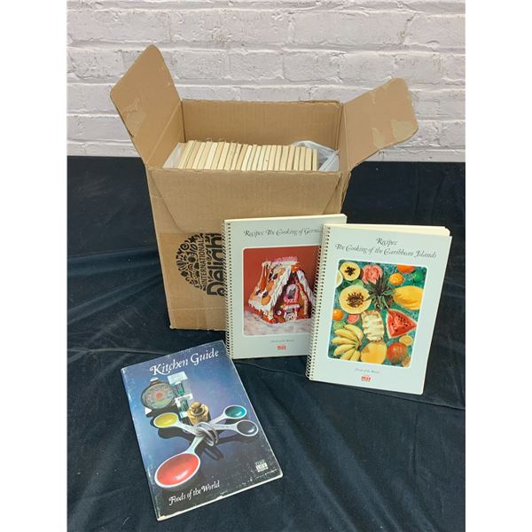 Box of Recipe Books by Time Life, Vintage International Country Foods