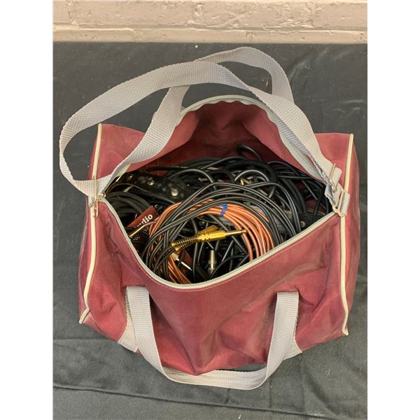 Bag of Audio Cables, Gold Tipped, etc