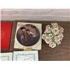 Image 3 : END OF THE RUN Books, Bradford Exchange Norman Rockwell Plates x2, China Flowers, etc