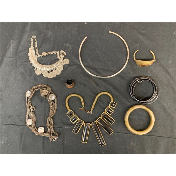 Lot of Vintage Costume Jewellery Necklaces, Bangles, Ring