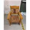 Image 1 : Vintage Antique Oak Wooden Rocking Chair