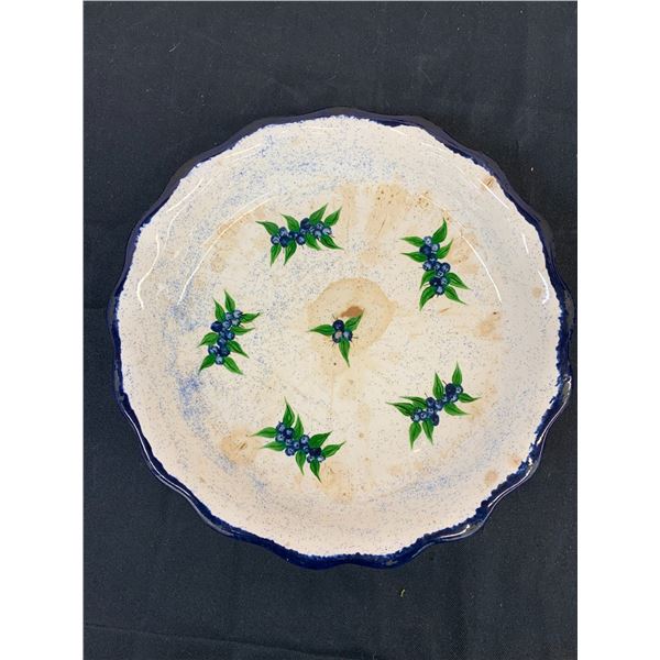 Artist Signed Blueberry Pie Plate