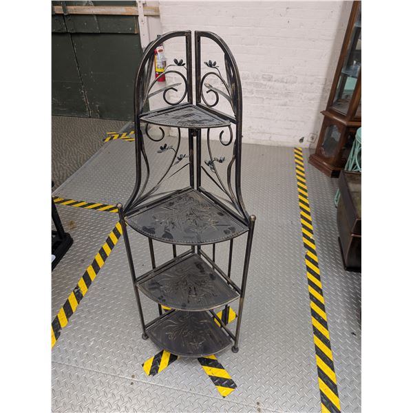 4 Tier Metal Folding Corner Shelf