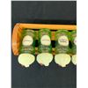 Image 2 : Green Glass Spice Rack with 6 Containers
