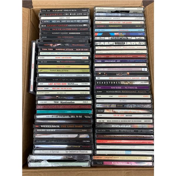 Lot of 70 CDs Assorted Genres Nickelback, Slaughter, Tora Tora, Haywire, etc