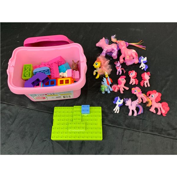 My Little Pony Toys and LEGO Duplo Bricks