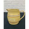 Image 1 : Over and Back Yellow Ware Milk Pitcher