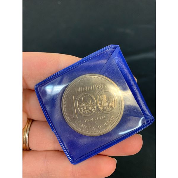 Canadian Dollar Coin Winnipeg 1874-1974
