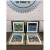 Image 1 : Lot of 4 Framed Wooster Scott Completed Puzzles 22" x 22"