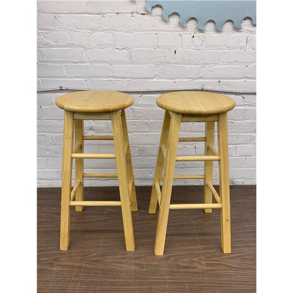 Pair of Wooden Stools 2ft Tall