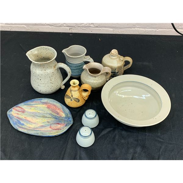 Lot of 9pcs of Studio Pottery