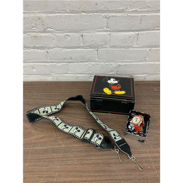 Mickey Mouse Strap, Watch and TIn