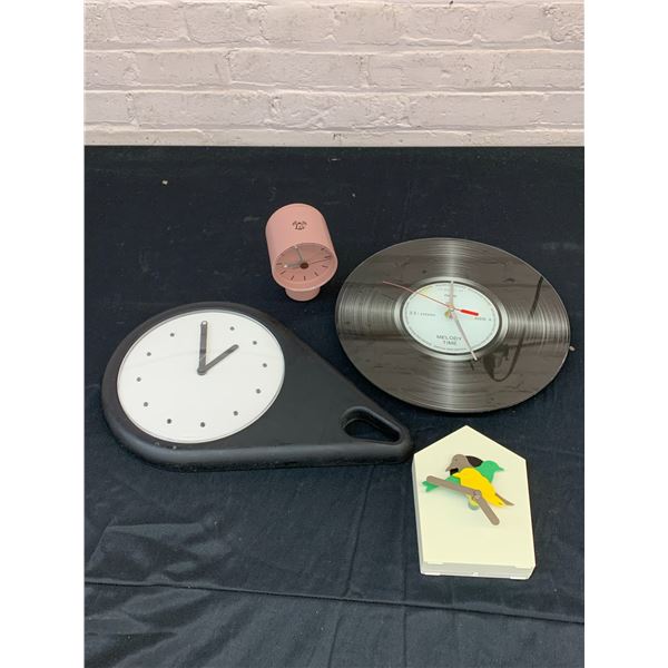 Lot of 4 Novelty Clocks