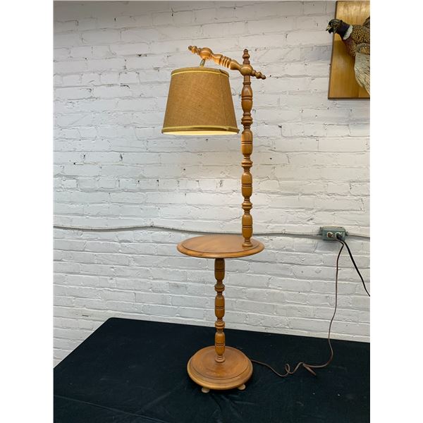 Vintage MCM Side Table End Table Lamp *works* 54" tall