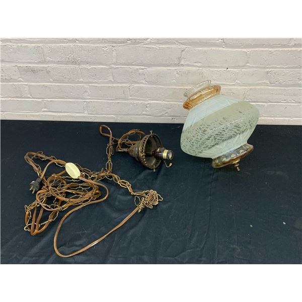 Vintage MCM Swag Chain Lamp *as is*