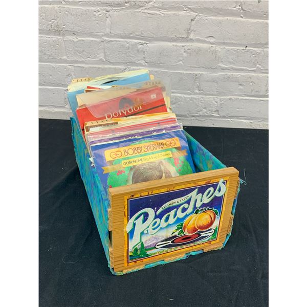Box of Assorted 45s Singles Easy Listening
