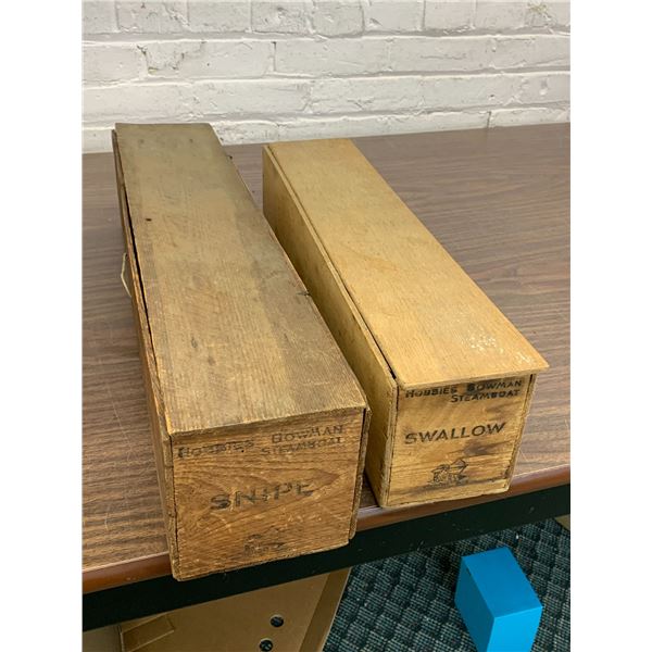 2 Boxes for Vintage Steam Boats (boxes only) Circa 1930s