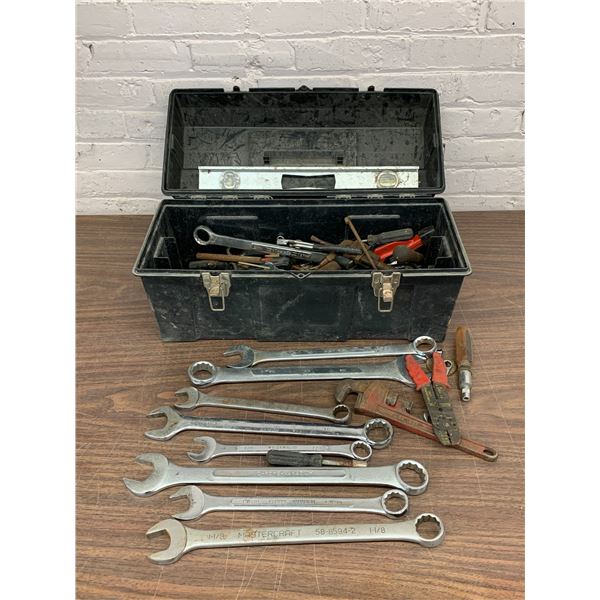 Tool Box Full of Misc Tools Mostly Wrenches, Small - Large