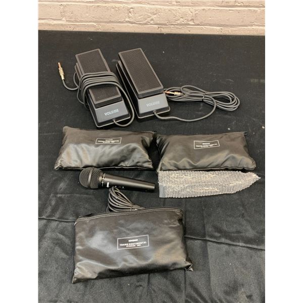 Lot of 3 Trans Continental Microphones, Volume Pedals