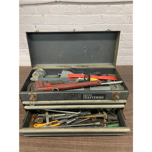 Tool Box Full of Misc Tools Mostly Wrenches