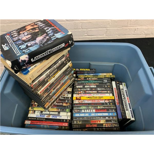 Bin of Assorted DVD Movie approx 50+