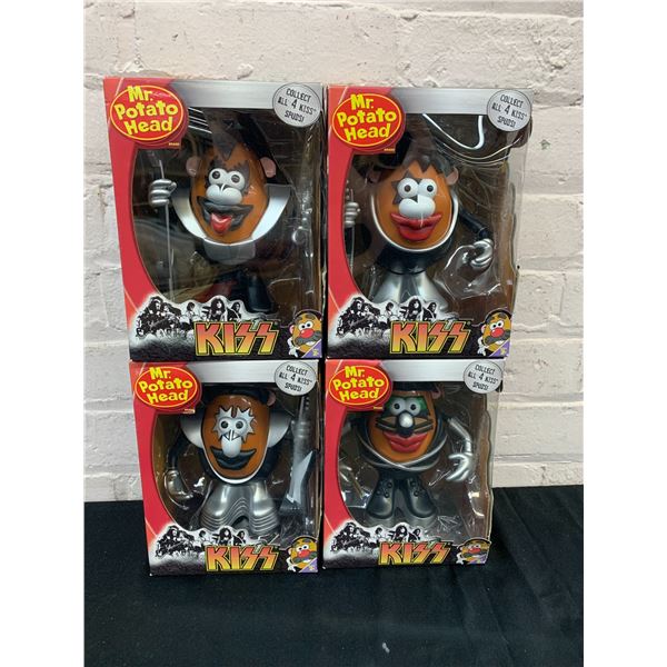 KISS Set of 4 Collectible Mr Potato Head Figurines Boxed
