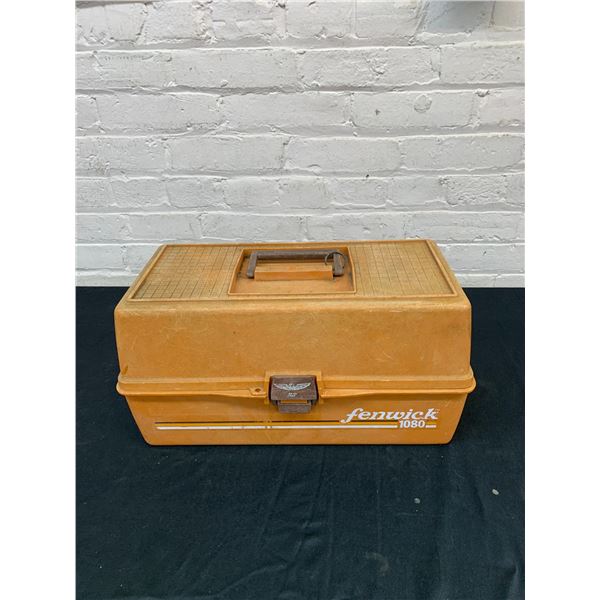 Fenwick 1080 Fishing Tackle Box with Various Lures, Reels, Knife and Etc inside