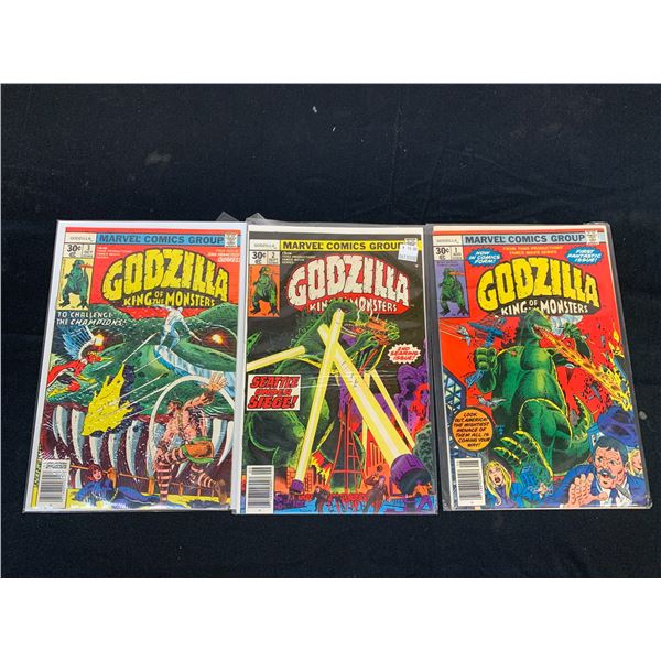 Godzilla King of the Monsters Comic Books #1-3 by Marvel