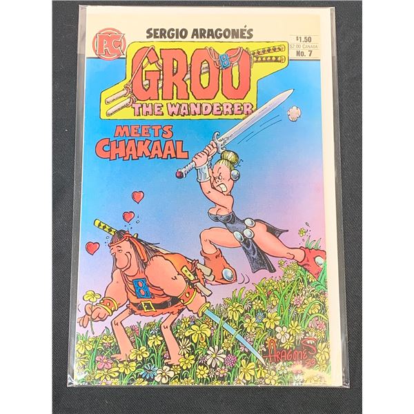 Vintage PC Sergio Aragones Groo The Wanderer Meets Chakaal #7 Comic Book