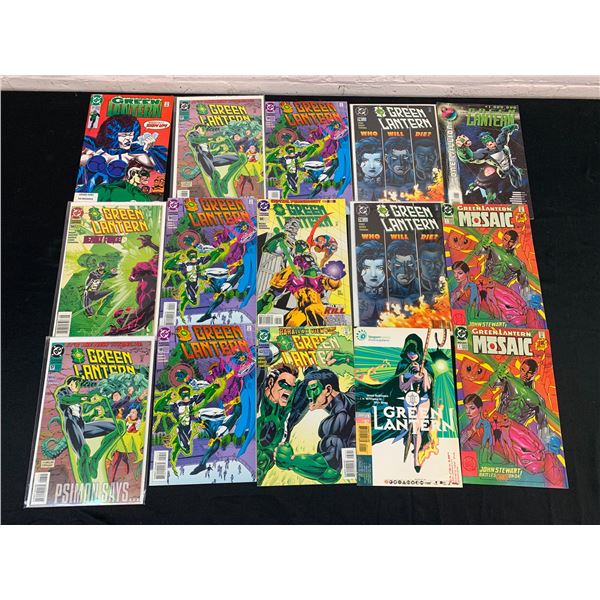 Lot of 15 Vintage Comic Books Green Lantern, Mosaic