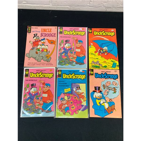 Lot of 6 Uncle Scrooge Vintage Comics Whitman