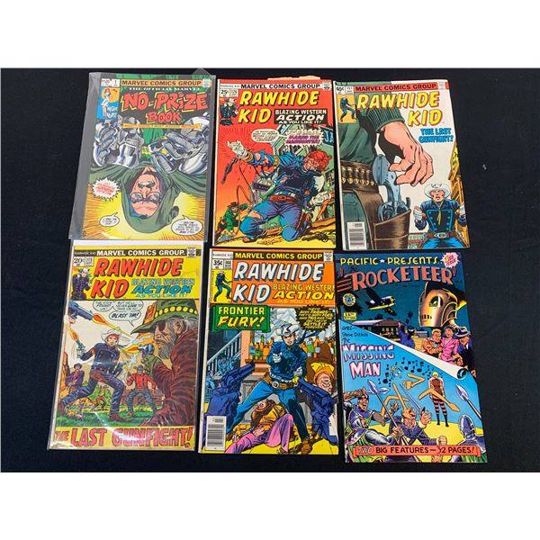 Lot of 6 Vintage Comic Books Rawhide Kid, Rocketeer  Marvel