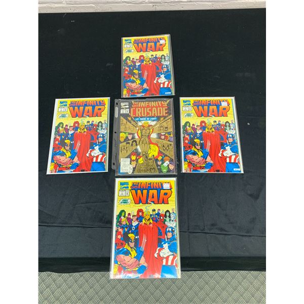 The Infinity Crusade #1 Comic Book and 4 The Infinity War #1 Comics