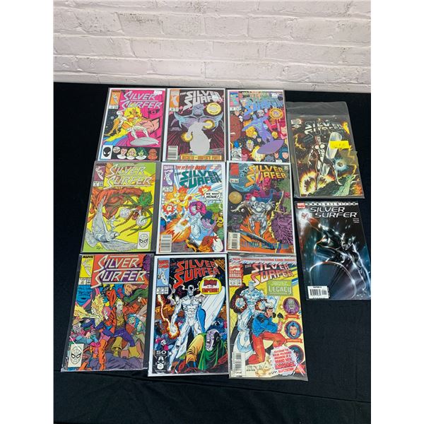Lot of 11 Vintage Comic Books Silver Surfer Marvel