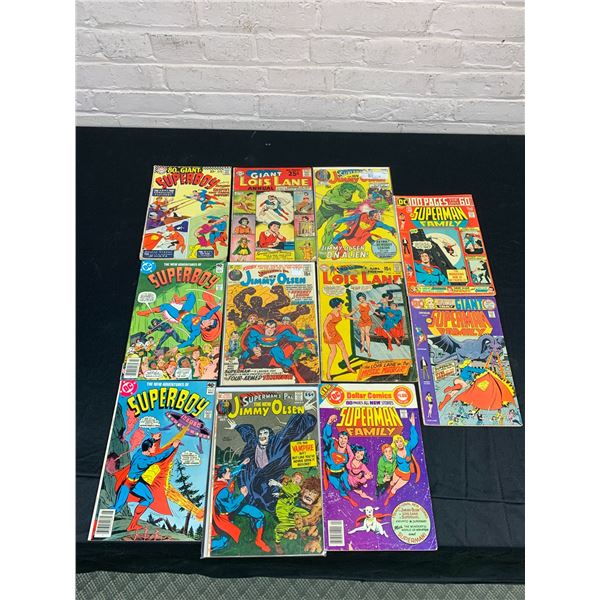 Lot of 11 Vintage Comic Books Superman Family, Jimmy Olson, Louis Lane, Superman Related DC