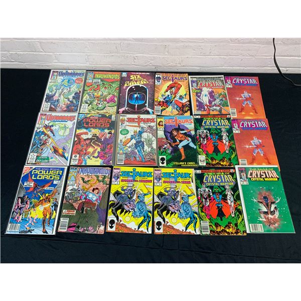 Lot of 18 Vintage Comic Books Crystar, Sectaur, Inhumanoids, Visionaries, etc