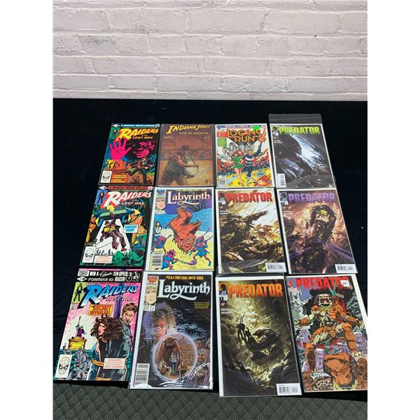 Lot of 12 Comics Predator, Logans Run, Raiders of the Lost Ark