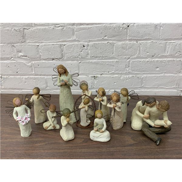 Lot of 12 Willow Tree Collectible Resin Angel Figurines