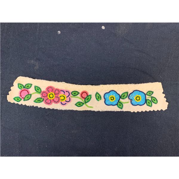 Embroidered Floral Fabric Trim / Strip Embellishment 13" Piece