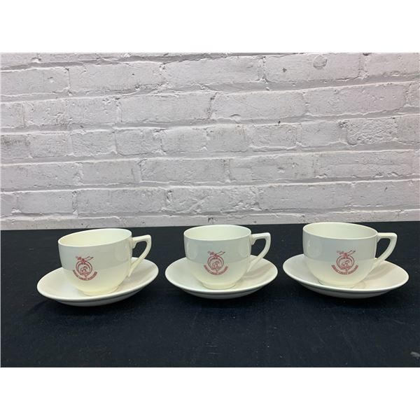 Lot of 3 Shrine Ladies Auxiliary Tea Cups and Saucers Grindley