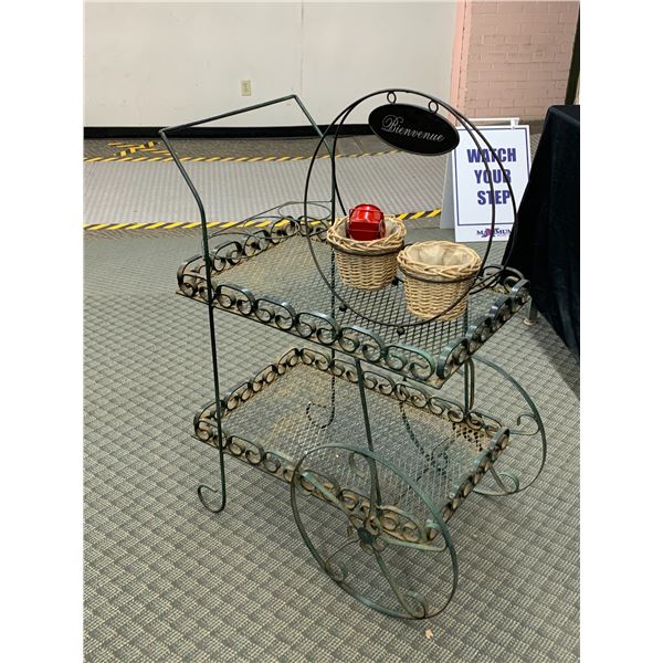 3pc Garden Wagon / Cart, Small Basket Planter and Red Wagon Pot