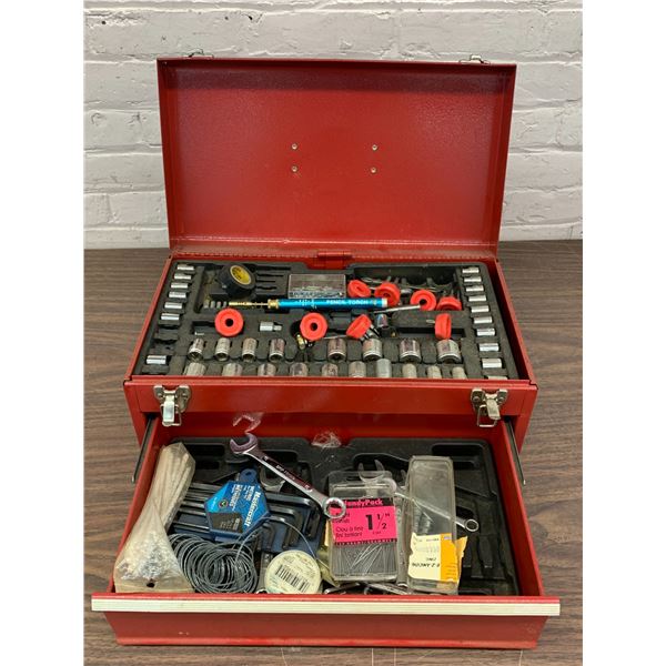 Red Tool Box Full of Wrenches / Sockets / Misc Tools